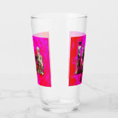 ontwerp van rode en roze alpaca-Logo, Glas (Links)