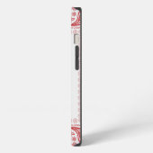 Ontwerp van rode en witte paisley iPhone hoesje (Linkerkant)