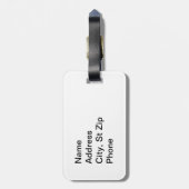 Ontwerp van rode en zwarte Floral Bagagelabel (Achterkant verticaal)