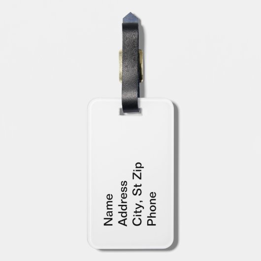 Ontwerp van rode en zwarte Floral Bagagelabel (Achterkant verticaal)