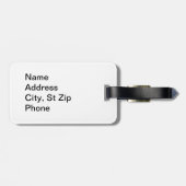 Ontwerp van rode en zwarte Floral Bagagelabel (Achterkant horizontaal)