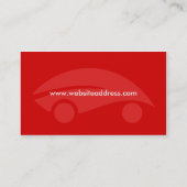 Ontwerp van rode lederen Visitekaartje (Achterkant)