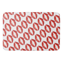 Ontwerp van rode lips badmat