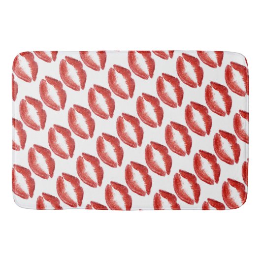 Ontwerp van rode lips badmat (Voorkant)