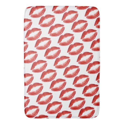 Ontwerp van rode lips badmat (Voorkant Verticaal)