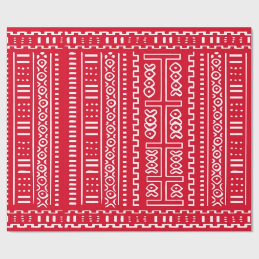 Ontwerp van rode muddoeken cadeaupapier (Vlak)