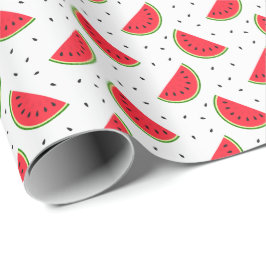 Ontwerp van rode watermeloenen cadeaupapier