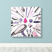 Ontwerp van ronde cirkel maken canvas afdruk (Insitu (Houten vloer))