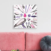 Ontwerp van ronde cirkel maken canvas afdruk (Insitu (Woonkamer))