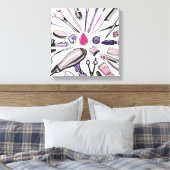 Ontwerp van ronde cirkel maken canvas afdruk (Insitu (Slaapkamer))