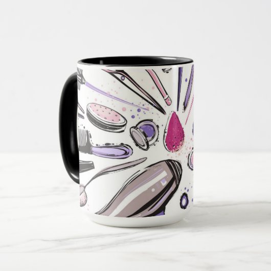 Ontwerp van ronde cirkel maken mok (Voorkant links)