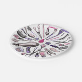 Ontwerp van ronde cirkel maken papieren bordje (Gekanteld)