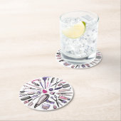 Ontwerp van ronde cirkel maken ronde kartonnen onderzetter (Insitu)