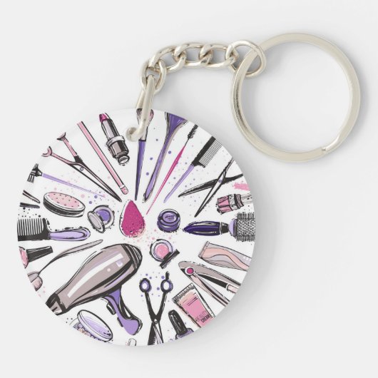 Ontwerp van ronde cirkel maken sleutelhanger (Achterkant)