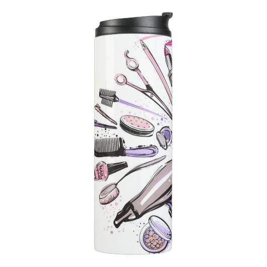 Ontwerp van ronde cirkel maken thermosbeker (Gedraaid links)