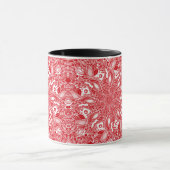 Ontwerp van rood bloesblad mok (Midden)