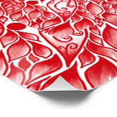 Ontwerp van rood bloesblad perfect poster (Hoek)