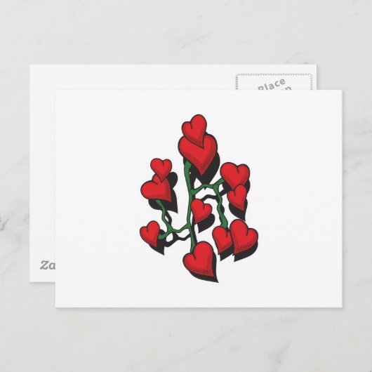 Ontwerp van rood Tattoo Briefkaart (Voorkant / Achterkant)