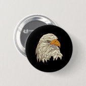 Ontwerp van Roofvogel Steenarend Ronde Button 5,7 Cm (Voorkant /achterkant)