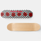Ontwerp van roos Checker Persoonlijk Skateboard (Horizontaal)