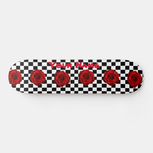 Ontwerp van roos Checker Persoonlijk Skateboard (Horizontaal)