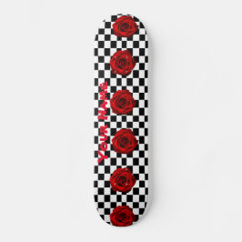 Ontwerp van roos Checker Persoonlijk Skateboard