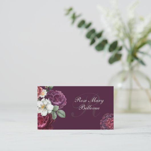 Ontwerp van roos visitekaartje (Staand voorkant)