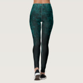 Ontwerp van Royal Damask Turquoise Leggings (Achterkant)
