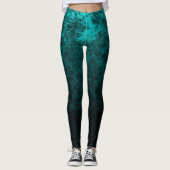 Ontwerp van Royal Damask Turquoise Leggings (Voorkant)