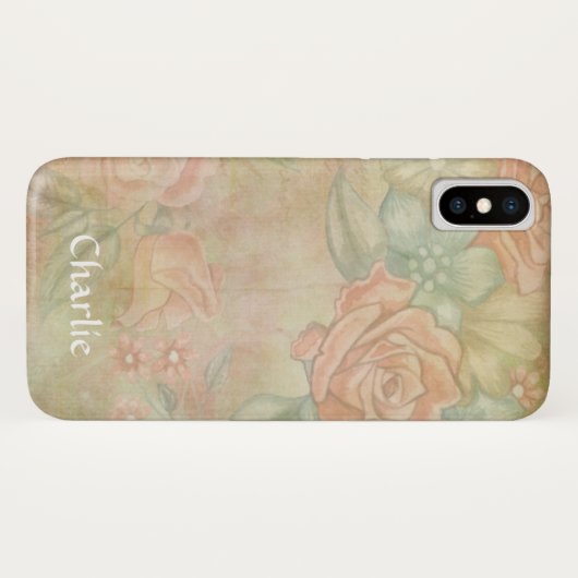 Ontwerp van rozen Case-Mate iPhone case (Achterkant (horizontaal))