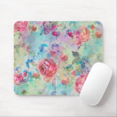 Ontwerp van  rozen waterverven florale verf muismat (Met muis)