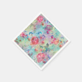 Ontwerp van  rozen waterverven florale verf servet (Hoek)