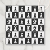 Ontwerp van schaakartikelen bedankjes labels (Achterkant)