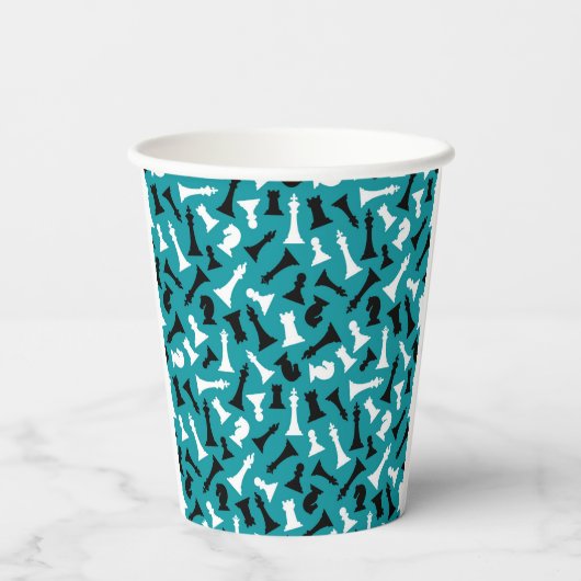 Ontwerp van schaakartikelen papieren bekers (Achterkant)