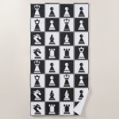 Ontwerp van schaakartikelen strandlaken (Voorkant)