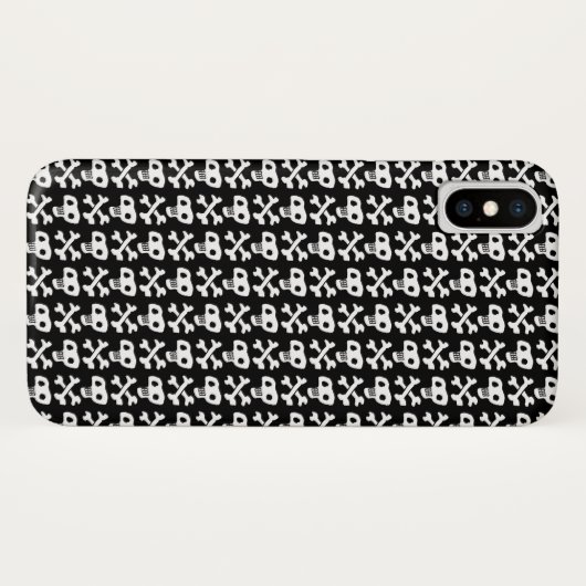 Ontwerp van schedel en dwarsbeenderen Case-Mate iPhone case (Achterkant (horizontaal))