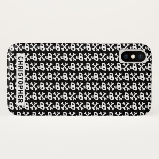 Ontwerp van schedel en dwarsbeenderen Case-Mate iPhone case (Achterkant (horizontaal))