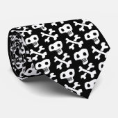 Ontwerp van schedel en dwarsbeenderen stropdas (Opgerold)