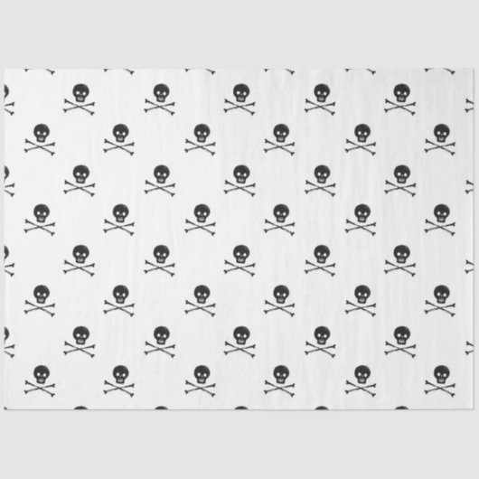 Ontwerp van schedel- en dwarsBotten Tissuepapier (Voorkant)