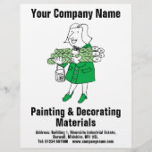 Ontwerp van schilderings- en decorteermaterialen flyer (Voorkant)