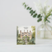 Ontwerp van schildpaddestoelen - landschappen, mak vierkante visitekaartje (Staand voorkant)