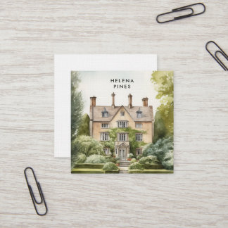 Ontwerp van schildpaddestoelen - landschappen, mak vierkante visitekaartje