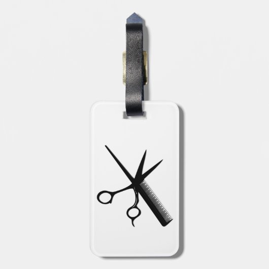 Ontwerp van schoonheidsspecialist bagagelabel (Achterkant verticaal)