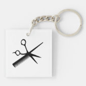 Ontwerp van schoonheidsspecialist sleutelhanger (Achterkant)
