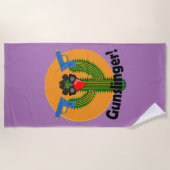 Ontwerp van schuttercactus - strandhanddoek strandlaken (Voorkant)