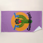 Ontwerp van schuttercactus - strandhanddoek strandlaken (Voorkant)