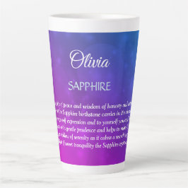 Ontwerp van september Birthstone Sapphire Latte Mok