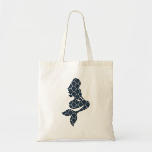 ontwerp van shabby mermaid silhouette tote bag (Voorkant)