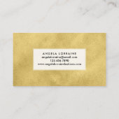 Ontwerp van Shimmer Gold Stippen Visitekaartje (Achterkant)