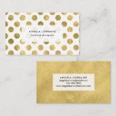 Ontwerp van Shimmer Gold Stippen Visitekaartje (Voorkant / Achterkant)